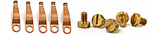 5 each EM-Tec copper alloy S-Clips with 5 each brass M2x3mm screws